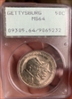 1936 50C Gettysburg MS64
