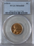 1954-S 1C MS66RD