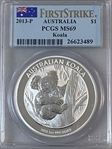 2013-P $1 Koala Ag First Strike MS69