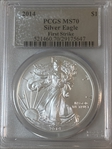 2014 $1 Silver Eagle First Strike MS70