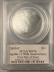 2019-P $1 Apollo 11 50th Anniversary First Day of Issue Cleveland Freedom MS70