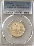 2019-W 25C American Memorial NP MS65