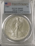 1987 $1 Silver Eagle First Strike MS69