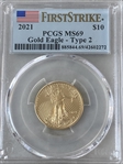 2021 $10 Gold Eagle - Type 2 First Strike MS69