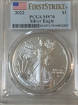 2022 $1 Silver Eagle First Strike MS70