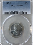 1943-D 1C MS66