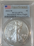 2022-W $1 Burnished Silver Eagle First Strike SP70
