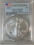 2023 $1 Silver Eagle First Strike MS70