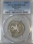 1999-S 25C Delaware Silver PR69DCAM