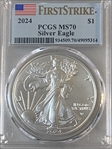 2024 $1 Silver Eagle First Strike MS70
