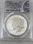 2024-S $1 Peace Dollar Rev PR Two-Coin Reverse Proof Set First Strike PR70