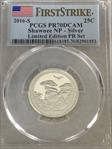 2016-S 25C Shawnee NP - Silver Limited Edition PR Set - First Strike PR70DCAM