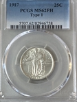 1917 25C Type 1 MS62FH