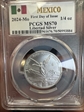 2024-Mo 1/4 oz Libertad Silver First Day of Issue MS70