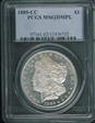 1885-CC $1 MS62DMPL