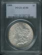 1888 $1 AU58