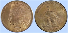 1908-S $10 MS63