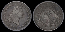 1795 $1 Flowing Hair, BB-21 XF40