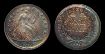 1857 10C MS65