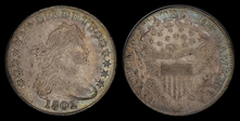 1802 $1 BB-242, Wide Date AU55