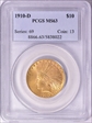 1910-D $10 MS63