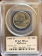 2003-D 25C Alabama MS66