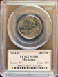 2004-D 25C Michigan MS66