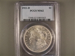 1921-D $1 MS62