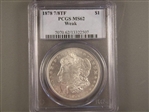 1878 7/8TF $1 Weak MS62