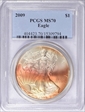 2009 $1 Silver Eagle MS70