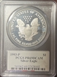 1993-P $1 Silver Eagle Miles Signature PR69DCAM
