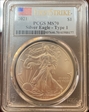 2021 $1 Silver Eagle - Type 1 First Strike MS70