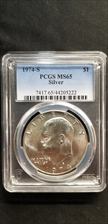 1974-S $1 Silver MS65