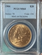 1904 $20 MS64