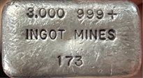  3 OZ 5TH SERIES INGOT MINES 173