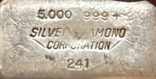  5 OZ SILVER DIAMOND CORP. — INGOT MINES COUNTERSTAMP  241