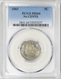 1883 5C No CENTS MS64