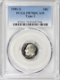 1981-S 10C Type 1 PR70DCAM