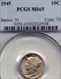 1945 10C MS65