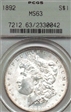 1892 $1 MS63