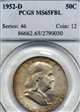 1952-D 50C MS65FBL