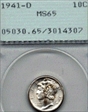 1941-D 10C MS65