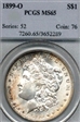 1899-O $1 MS65