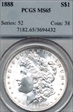1888 $1 MS65