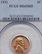 1932 1C MS65RD