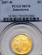 2007-W $5 Jamestown MS70