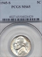 1945-S 5C MS65