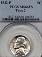 1942-P 5C Silver MS66FS