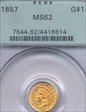 1857 G$1 MS62