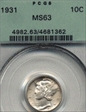 1931 10C MS63